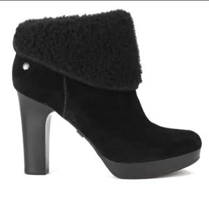 UGG Dandylion Black Heeled Booties